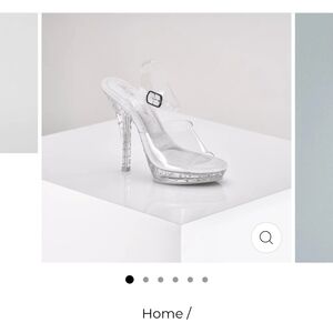 Elegant Silver High Heel Sandals